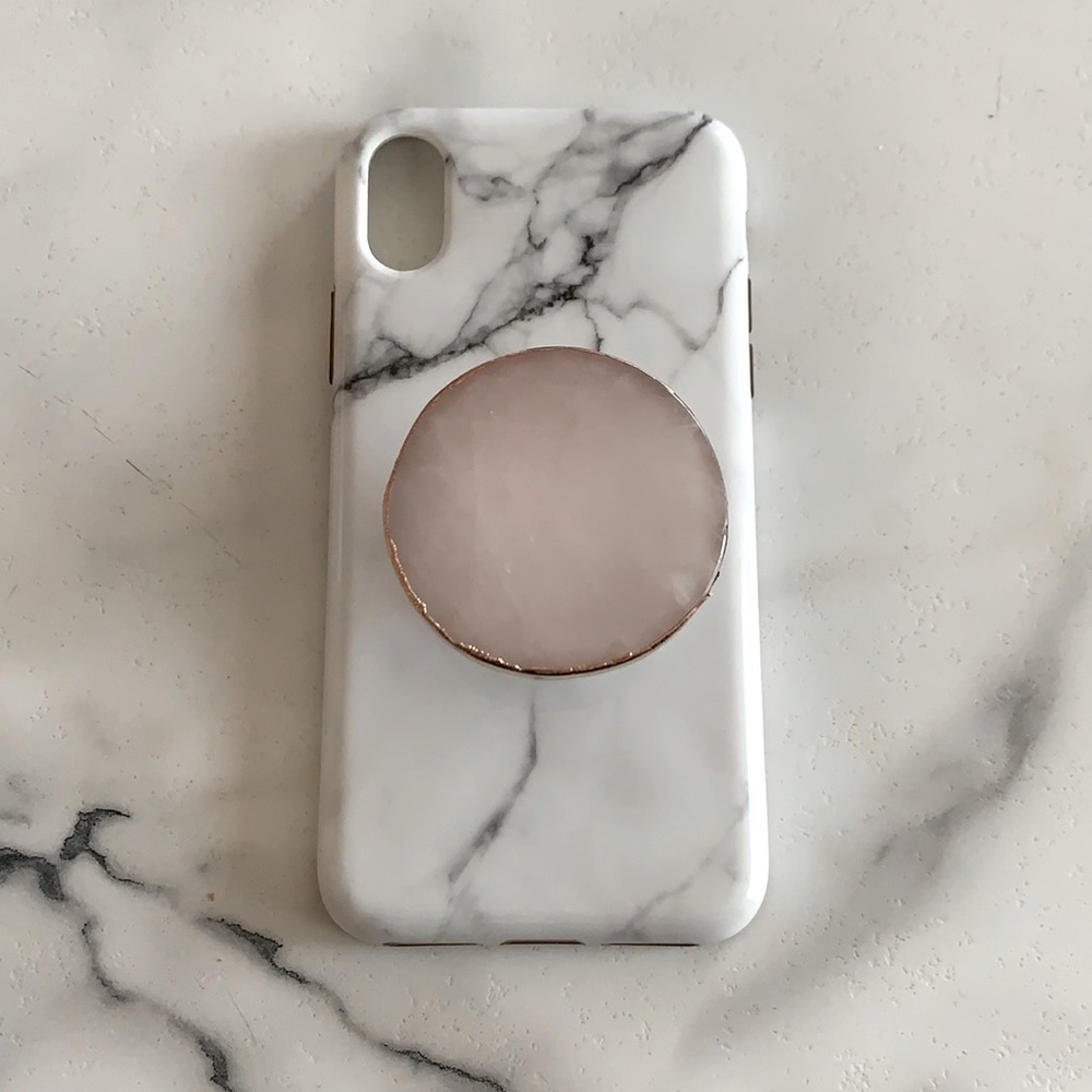 iPhone XS case with geo stone